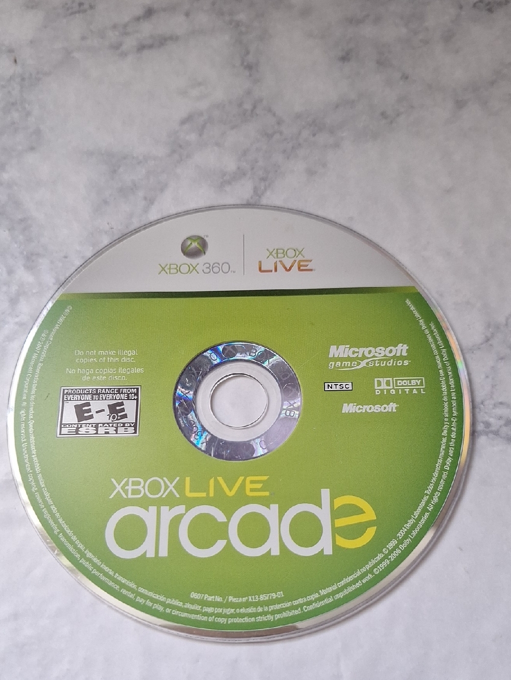 Microsoft Xbox 360 Live Arcade Game Disc - Lime Green and White